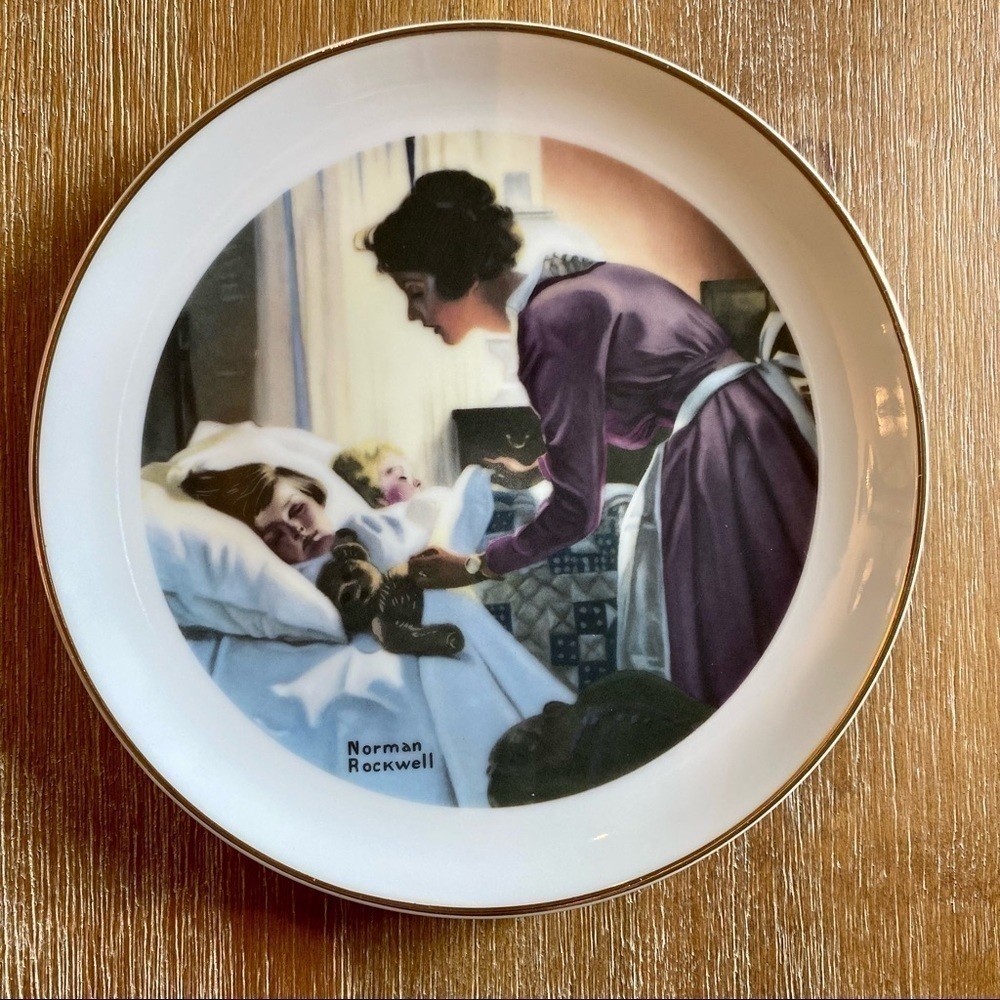 NORMAN ROCKWELL Collectors Plate "Mother's Love"